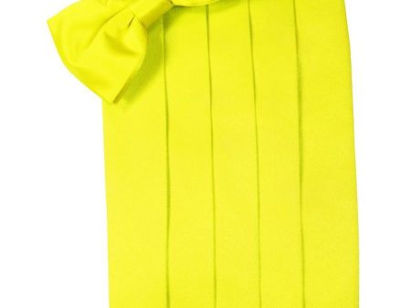 Lemon Luxury Satin Cummerbund Online now