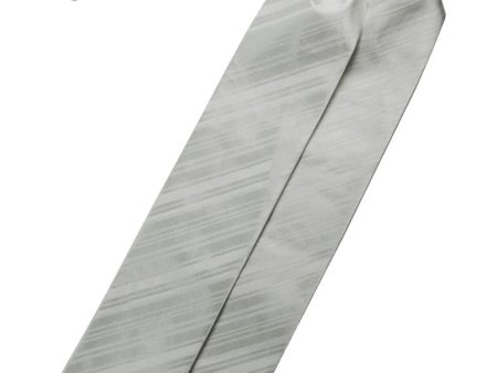 Platinum Striped Satin Ascot Discount