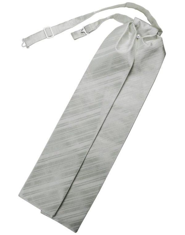 Platinum Striped Satin Ascot Discount