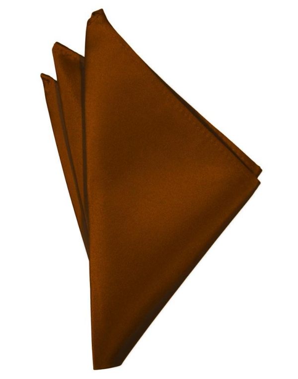 Cognac Luxury Satin Pocket Square Discount