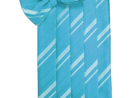 Turquoise Striped Satin Cummerbund Sale