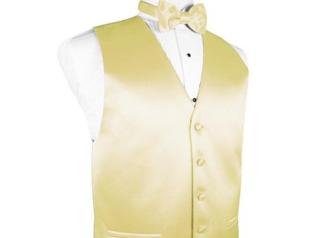 Banana Luxury Satin Tuxedo Vest on Sale