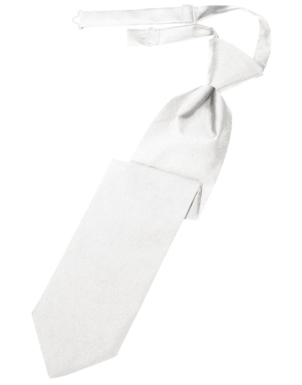 White Luxury Satin Necktie Sale