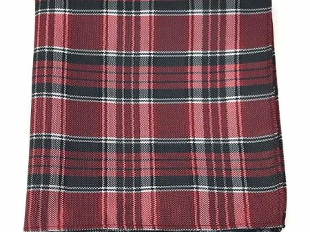 Red Madison Plaid Pocket Square Cheap