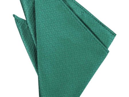 Aqua Herringbone Pocket Square Online Hot Sale