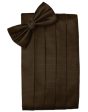 Chocolate Herringbone Cummerbund Hot on Sale