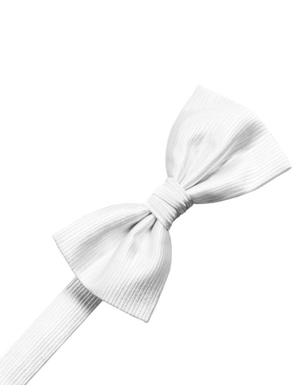 White Faille Silk Bow Tie Supply