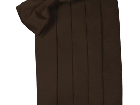 Chocolate Luxury Satin Cummerbund For Discount