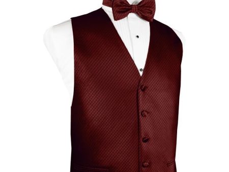 Wine Palermo Tuxedo Vest For Cheap