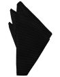 Black Silk Weave Pocket Square Discount