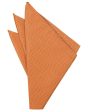 Tangerine Herringbone Pocket Square Supply