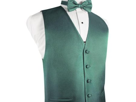 Aqua Herringbone Tuxedo Vest Online Sale