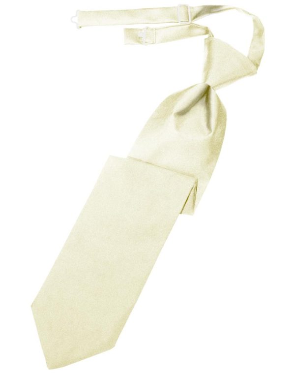 Ivory Luxury Satin Necktie For Discount