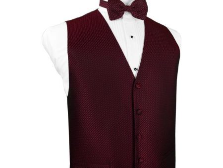 Wine Venetian Tuxedo Vest For Discount