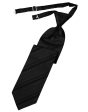 Black Striped Satin Necktie Cheap