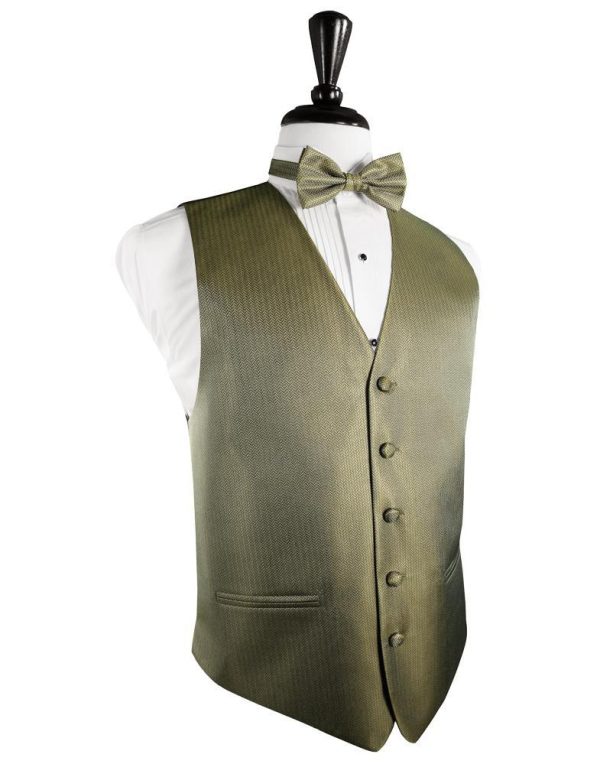 Bamboo Herringbone Tuxedo Vest on Sale