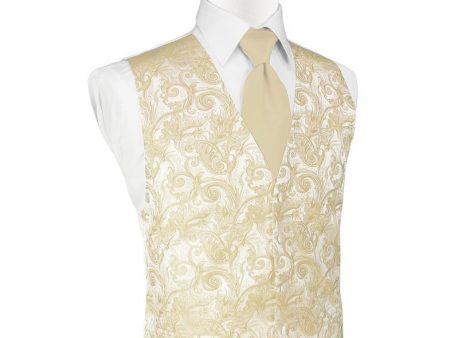 Bamboo Tapestry Tuxedo Vest For Discount