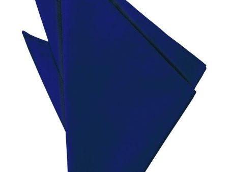 Royal Blue Solid Twill Pocket Square For Sale