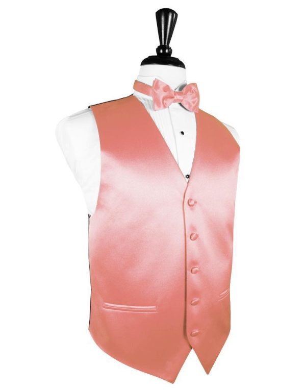 Coral Reef Luxury Satin Tuxedo Vest Online Hot Sale