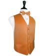 Tangerine Herringbone Tuxedo Vest For Cheap