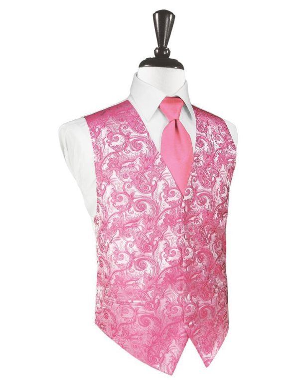 Bubblegum Tapestry Tuxedo Vest Fashion