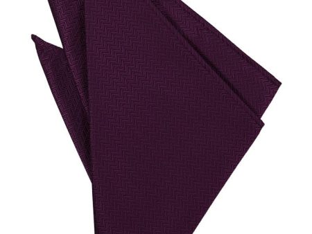 Sangria Herringbone Pocket Square on Sale