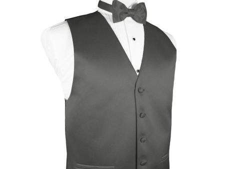 Charcoal Luxury Satin Tuxedo Vest Online