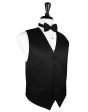 Black Luxury Satin Tuxedo Vest Cheap