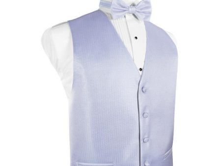 Periwinkle Herringbone Tuxedo Vest For Discount