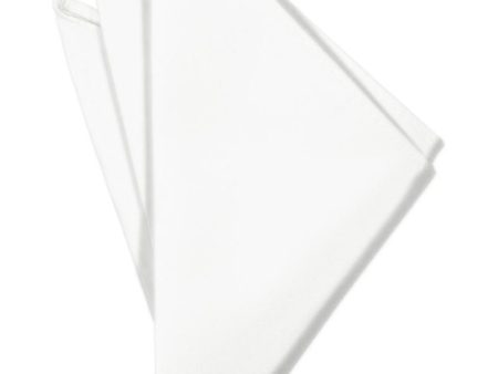 White Noble Silk Pocket Square Discount