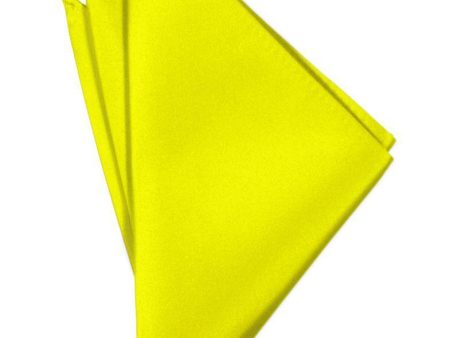 Lemon Luxury Satin Pocket Square Discount