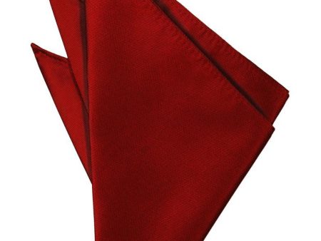 Claret Solid Twill Pocket Square Fashion