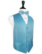 Blue Ice Herringbone Tuxedo Vest Supply