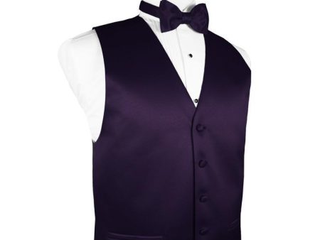 Amethyst Luxury Satin Tuxedo Vest For Sale