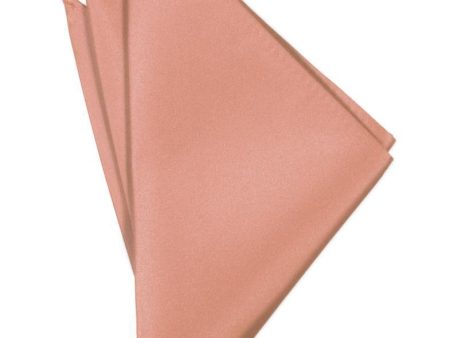 Coral Luxury Satin Pocket Square For Sale