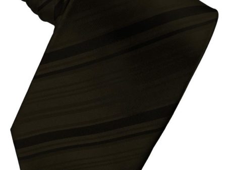 Truffle Striped Satin Necktie Online Hot Sale