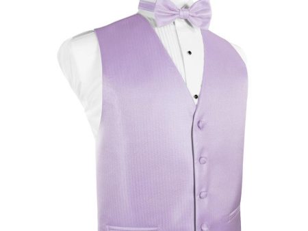 Lavender Herringbone Tuxedo Vest For Sale