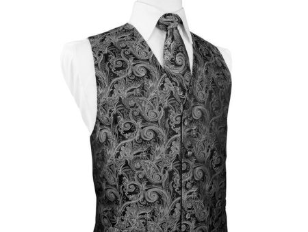 Silver Tapestry Tuxedo Vest Discount