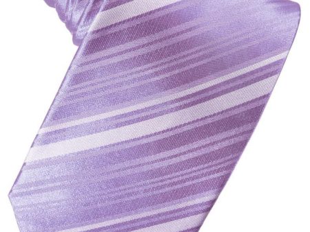 Wisteria Striped Satin Necktie Cheap