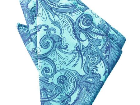 Turquoise Tapestry Pocket Square For Sale