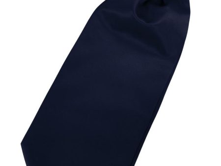 Midnight Blue Luxury Satin Cravat on Sale