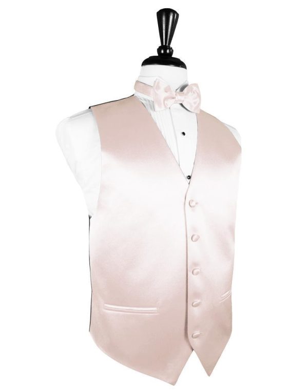 Blush Luxury Satin Tuxedo Vest Sale