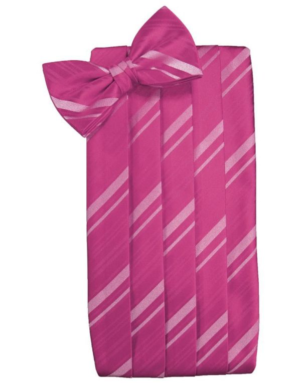 Watermelon Striped Satin Cummerbund For Cheap