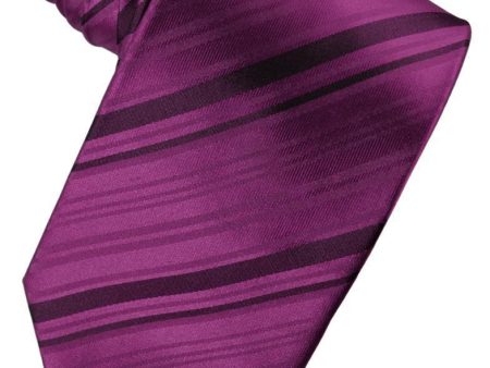 Sangria Striped Satin Necktie Online now