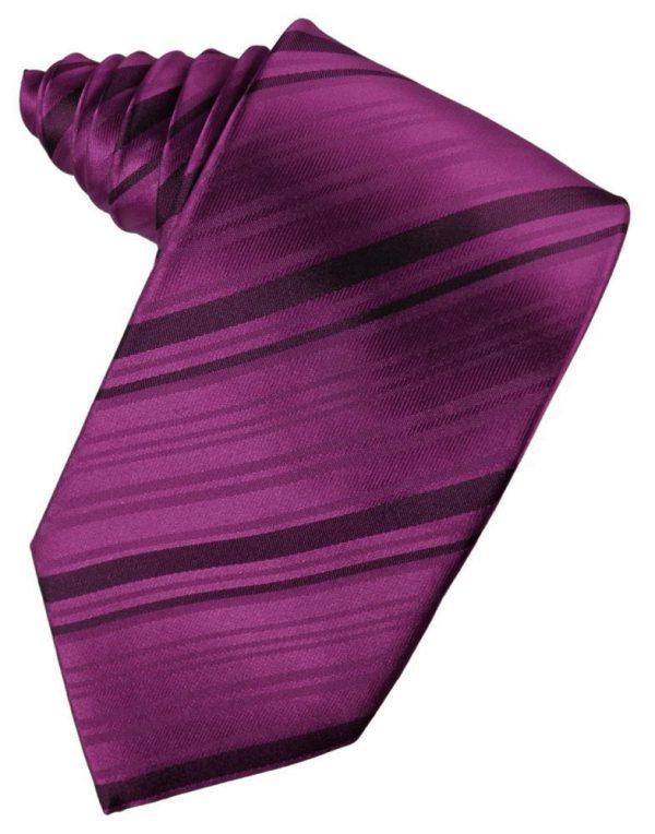 Sangria Striped Satin Necktie Online now