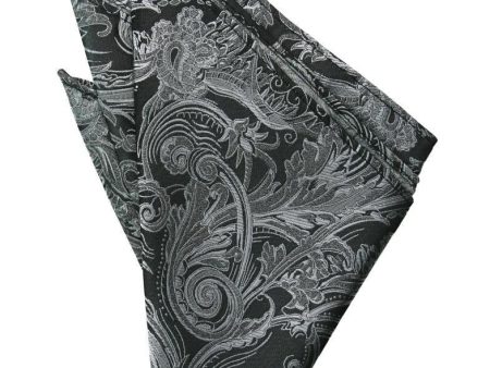 Silver Tapestry Pocket Square Online Sale