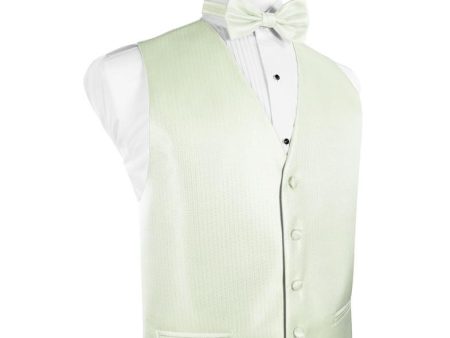 Pistachio Herringbone Tuxedo Vest Cheap