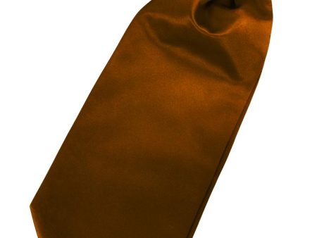 Cognac Luxury Satin Cravat Hot on Sale