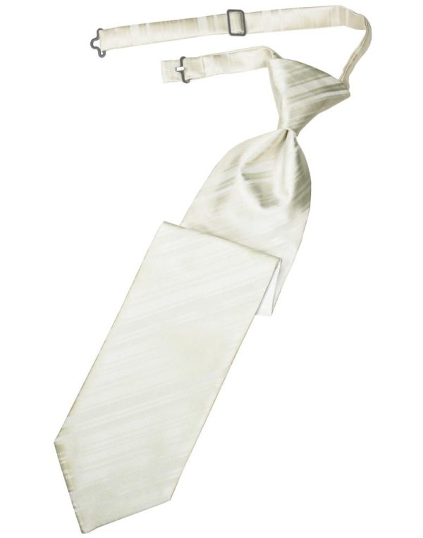 Ivory Striped Satin Necktie Online now