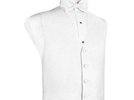 White Palermo Tuxedo Vest on Sale